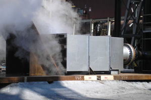 Discharge silencer minimises noise disturbance from high pressure cleaning.